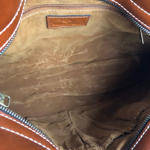 🆕Patricia Nash♥️Italian leather Tan Semi-tooled Shoulder bag - Picture 13 of 16